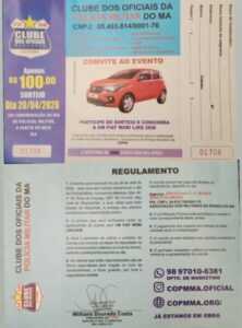 Empresa que vendeu rifa do Carro Zero do Clube dos Oficiais faz…