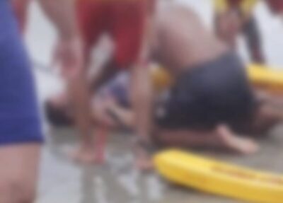 VÍDEO: homem morre ao tentar salvar sobrinho de afogamento na Praia do Araçagi