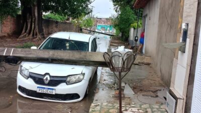 Chuvas derrubam três postes em São José de Ribamar