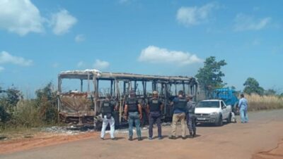 Preso suspeito de atear fogo em ônibus