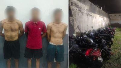 Três homens são presos e mais de 20 motocicletas são apreendidas em desmanche clandestino no Cruzeiro do Anil