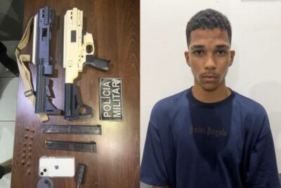 PMMA apreende submetralhadoras e prende suspeito de fabricação de armas em São Luís