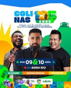 Colinas 135 anos: Raí Saia Rodada e Zé Cantor são atrações confirmadas no aniversário da cidade