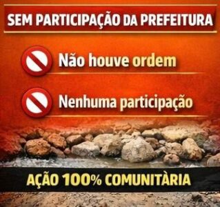 Verdade vem à tona: moradores de Rio Novo desmentem boato e assumem que pedras jogadas no rio foi trabalho exclusivo da comunidade