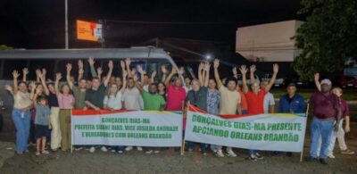 Caravana de Gonçalves Dias reforça ato político em apoio a Orleans