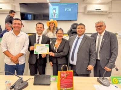 Deputado Eric Costa Recebe Moção de Aplausos na Câmara Municipal de Barra do Corda