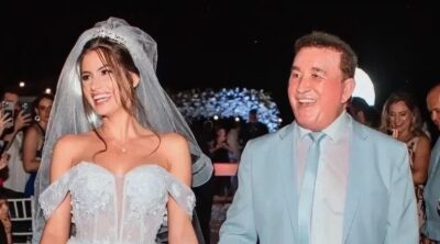 Amado Batista celebra casamento com esposa 51 anos mais nova após morte da filha
