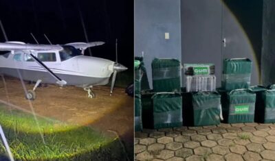 Avião vindo da Bolívia com meia tonelada de cocaína é apreendido no Maranhão