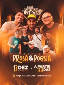 Samba no Largo anima o Centro Histórico com Prosa e Poesia neste sábado