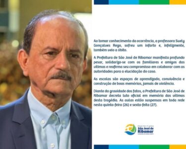 Prefeitura de São José de Ribamar divulga nota oficial suspendendo aulas nesta quinta e sexta-feira