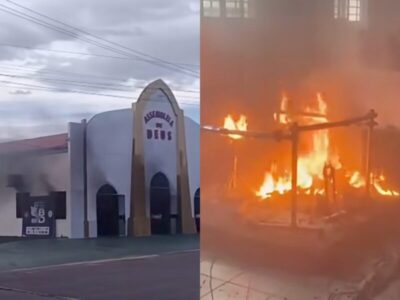 Incêndio atinge templo da Assembleia de Deus em Caxias