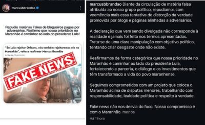 ‘Prioridade no Maranhão é caminhar ao lado do presidente Lula’, diz Marcus Brandão ao rebater fake news…