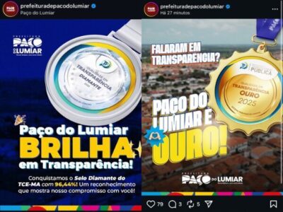Paço do Lumiar mantém destaque em transparência e conquista Selo Ouro do TCE-MA