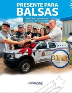 Balsas: Deputada Dra. Vivianne investe na segurança e entrega viatura 0 km para a Polícia Militar