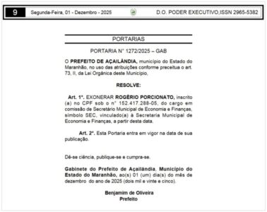 Após vídeo sobre cocaína publicado pela esposa, prefeito Dr Benjamim demite secretário Rogério Porcionato