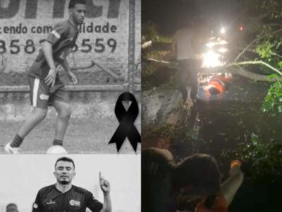 Árvore derrubada por chuva com ventania causa acidente e mata dois jovens na BR-010