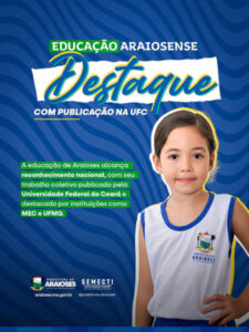 Educação de Araioses ganha destaque nacional com publicação na Universidade Federal do Ceará