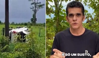 ‘Estou bem’, diz deputado federal Antônio Doido após capotamento de veículo