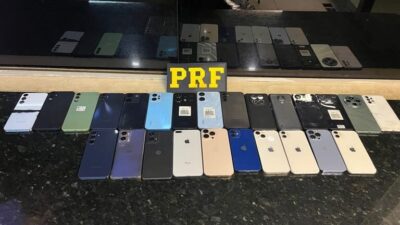 PRF FLAGRA TRIO COM 25 CELULARES FURTADOS EM FESTAS NO INTERIOR DO MARANHÃO