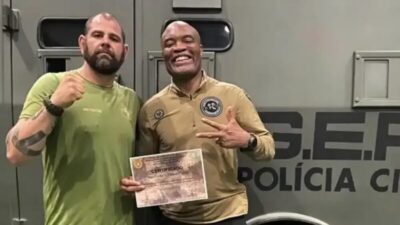 Ex-campeão de MMA, Anderson Silva busca nova carreira na polícia americana