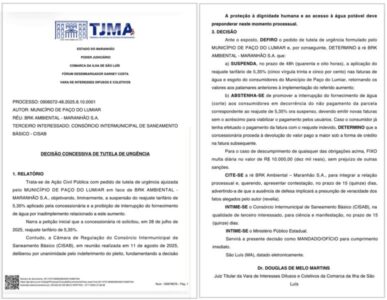 Justiça acata pedido de Fred Campos e determina redução de contas de água em Paço do Lumiar e São José de Ribamar