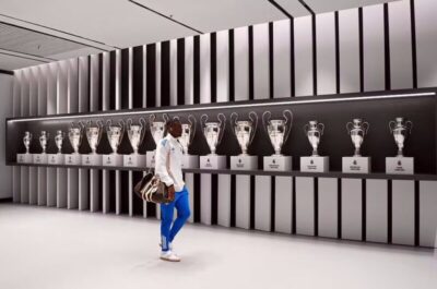 Real Madrid transforma túnel do Bernabéu em galeria de 15 troféus da Champions