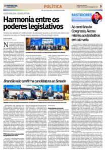 Ao contrário do Congresso, Alema retorna aos trabalhos em calmaria