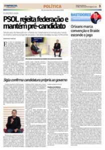 Orleans marca convenção e Braide esconde o jogo