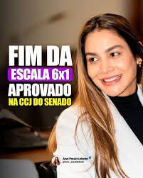 Ana Paula comemora aprovação do fim da escala 6×1 na CCJ