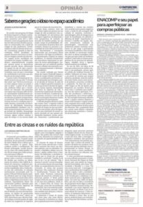 Entre as cinzas e os ruídos da república