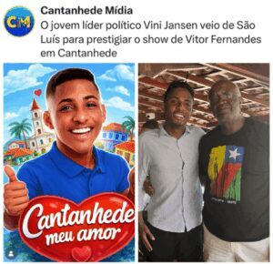 Vini Jansen marca presença em Cantanhede e prestigia show de Vitor Fernandes