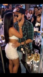 O badalado e vip Lucas Bessa é clicado trocando beijos calientes com modelo em festa