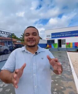 Geovane Abreu acompanha ação de saúde no Cumbique e vistoria escola que será transformada em colégio militar