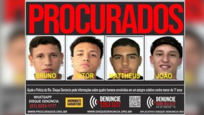 Polícia divulga imagens de suspeitos de estupro coletivo que chocou o Brasil