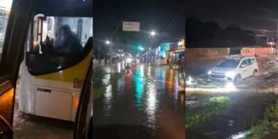 Chuva provoca novo alagamento na Estrada de Ribamar