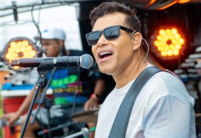 Vocalista da banda Chicabana sofre acidente e carro capota