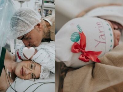 MC Guimê celebra a chegada da primeira filha com a namorada