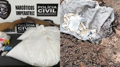 Polícia apreende 22 kg de cocaína, arma e prende dois homens por tráfico em Imperatriz