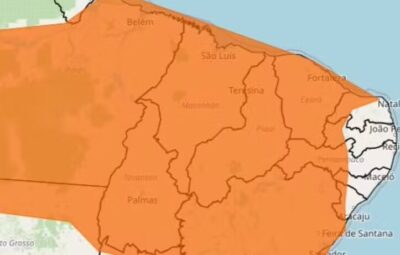 Inmet emite alerta laranja para chuvas intensas e ventos fortes em todo o Maranhão
