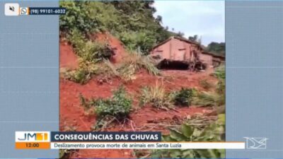 Deslizamento de terra causa destruição na zona rural de Santa Luzia