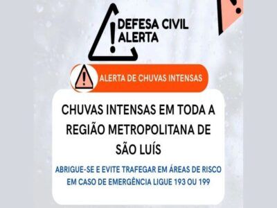 Maranhenses receberão alertas sobre riscos de chuvas
