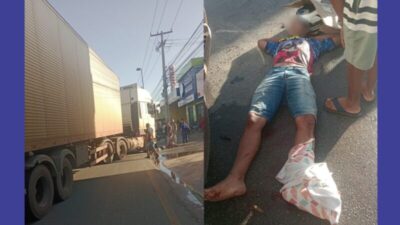 Motociclista fica ferido após colisão com caminhão na Av. Guajajaras, em São Luís