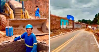 Dudu Diniz agradece Brandão e Orleans por obras de pavimentação asfáltica na Estrada de Santana em Ribamar