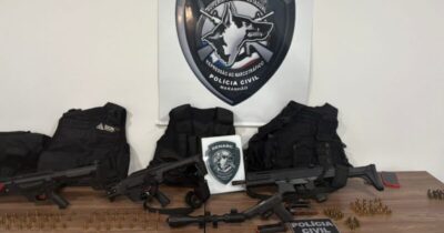 Operação da Senarc em São Luís prende dois e apreende arsenal de uso restrito