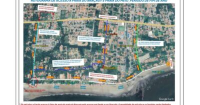 Acesso às praias do Araçagy e do Meio será alterado no réveillon e dia 1⁰. Confira o que muda