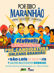 João Igor no lançamento da pré-campanha de Orleans Brandão