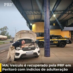 PRF RECUPERA VEÍCULO EM PERITORÓ