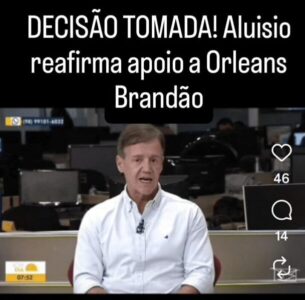 Aluísio Mendes fechado com Orleans Brandão…