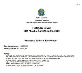 Justiça reafirma legitimidade do SINPROESEMMA como único representante da categoria e declara ilegal criação do Sindmaranhão…