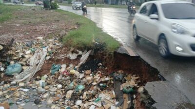 Asfalto cede na Avenida dos Africanos e oferece risco a motoristas em São Luís